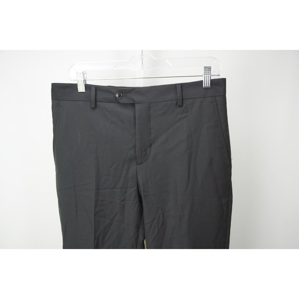 John Varvatos Solid Black Mens 100 Wool Pants Sz 52 Brand New John Varvatos Solid Black Mens 100 Wool Pants Sz 52 Brand New